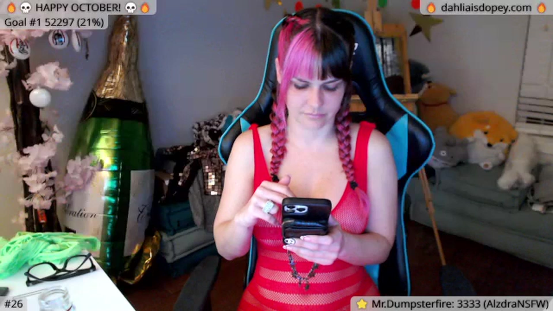 Gallery image thumbnail from DahliaIsDopey's myfreecams stream on, 10/09/2023, 03:16 image 6 of 20