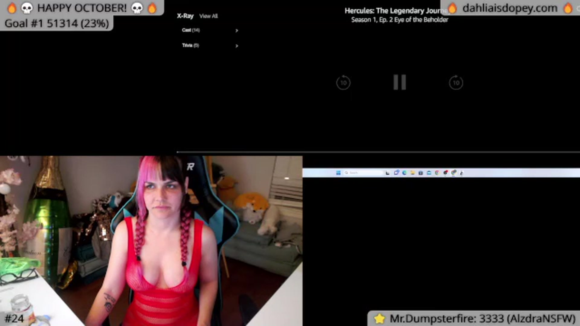 Gallery image thumbnail from DahliaIsDopey's myfreecams stream on, 10/09/2023, 03:16 image 17 of 20