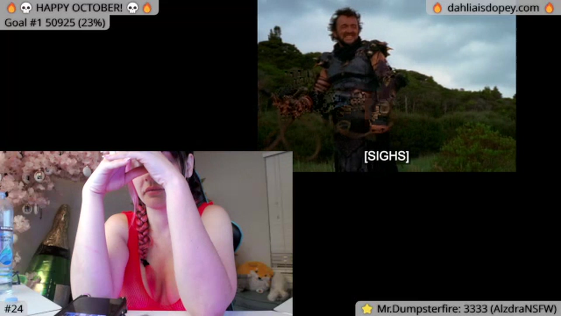 Gallery image thumbnail from DahliaIsDopey's myfreecams stream on, 10/09/2023, 03:38 image 6 of 20