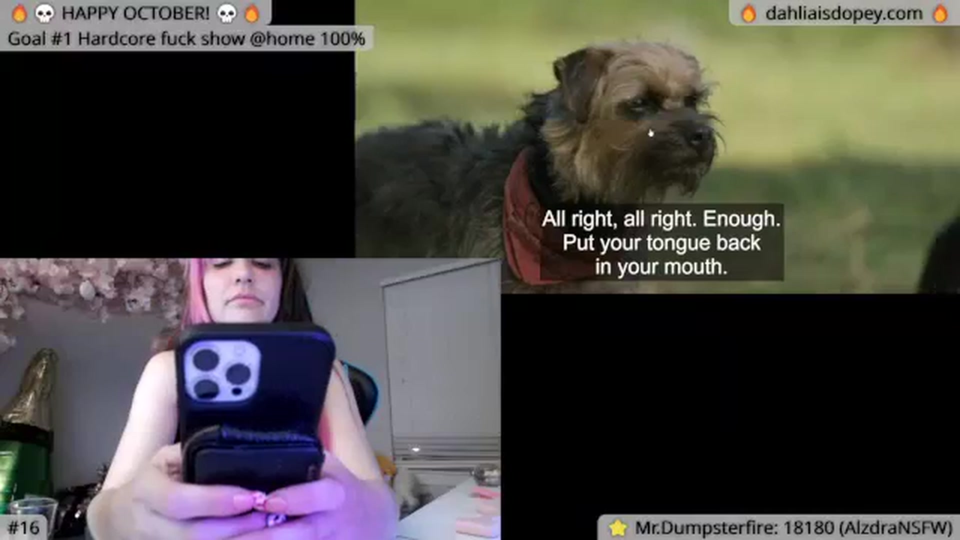Gallery image thumbnail from DahliaIsDopey's myfreecams stream on, 10/17/2023, 05:37 image 8 of 20