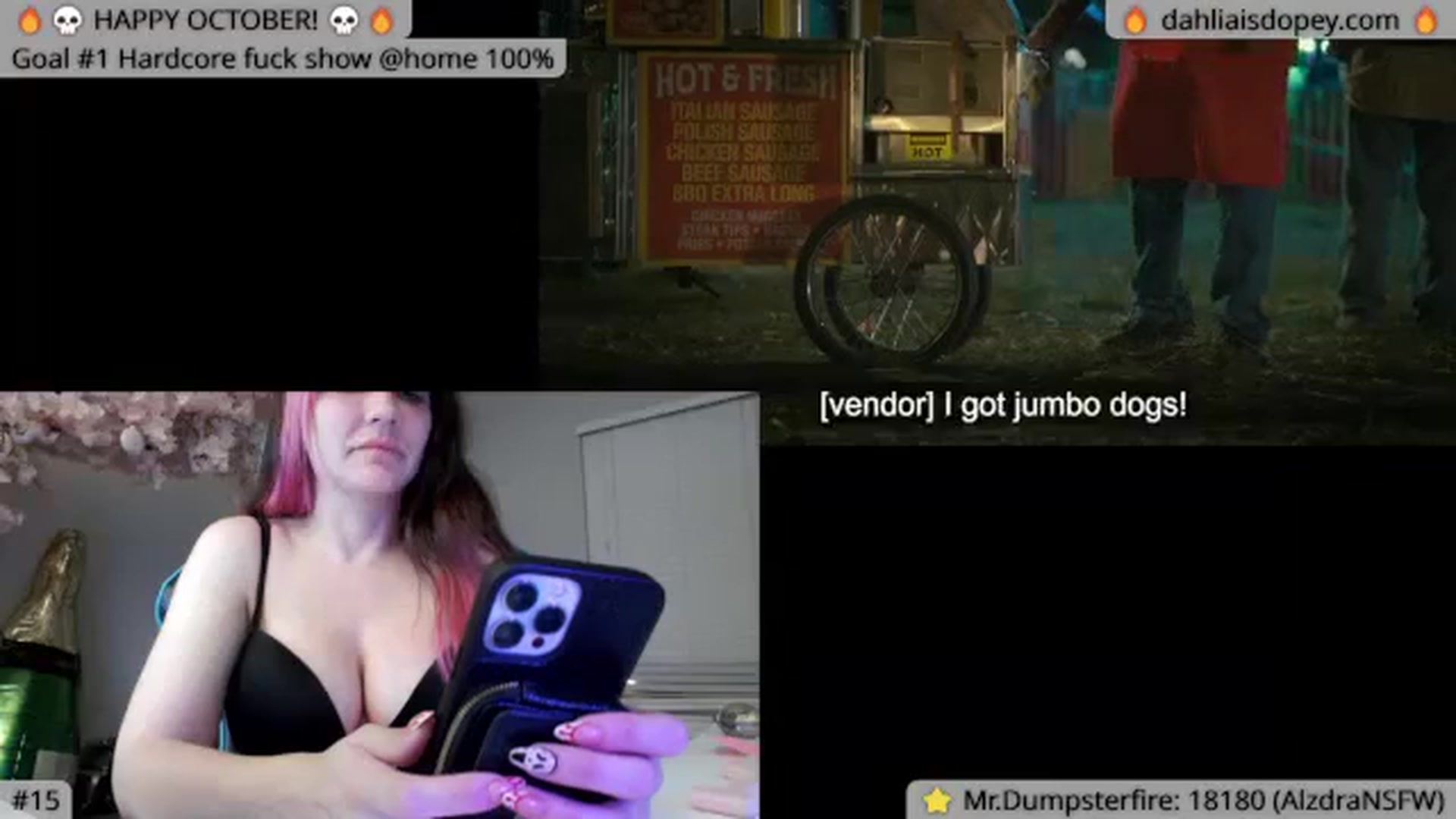Gallery image thumbnail from DahliaIsDopey's myfreecams stream on, 10/17/2023, 05:37 image 4 of 20