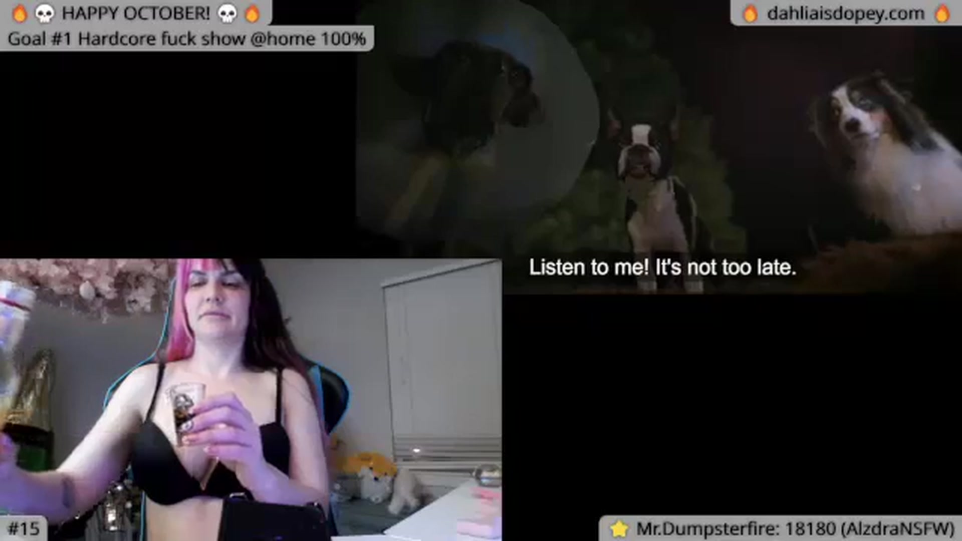 Gallery image thumbnail from DahliaIsDopey's myfreecams stream on, 10/17/2023, 05:37 image 5 of 20