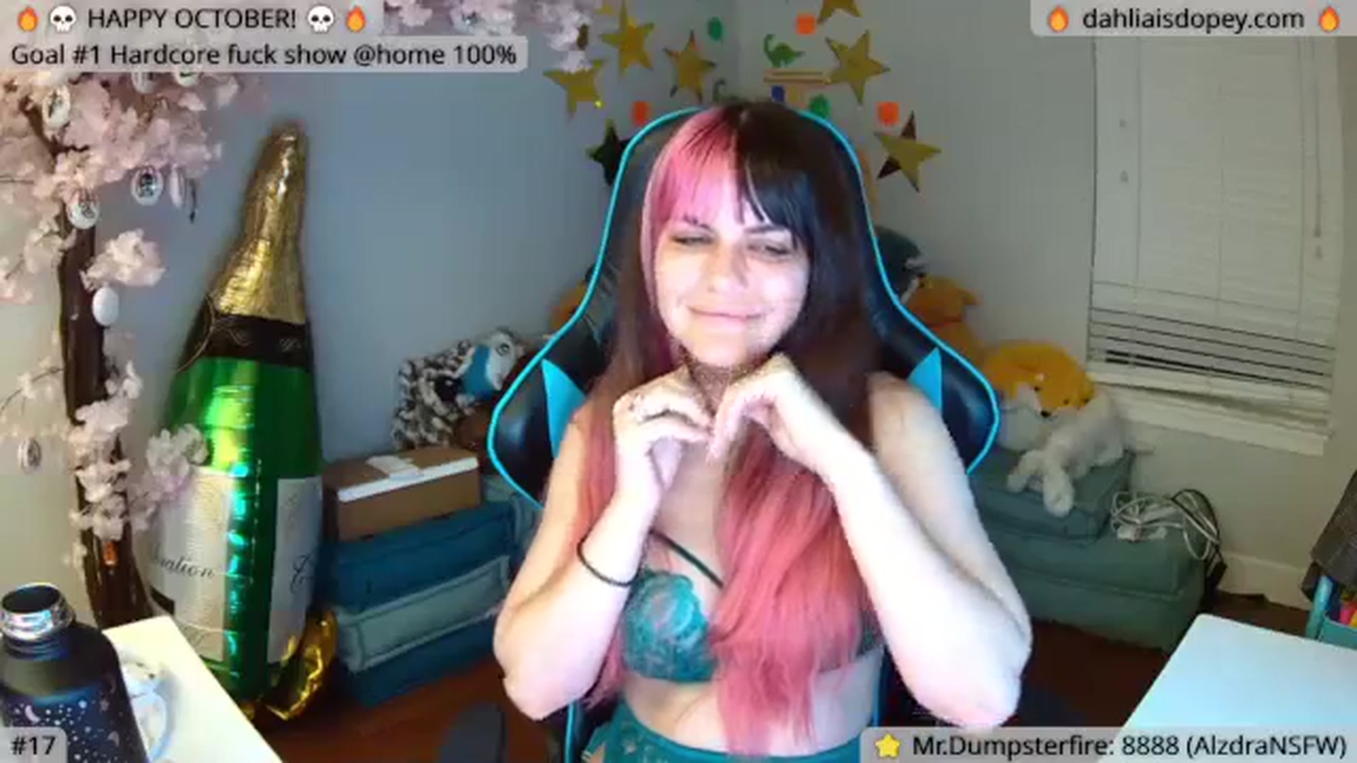 Gallery image thumbnail from DahliaIsDopey's myfreecams stream on, 10/20/2023, 05:02 image 13 of 20
