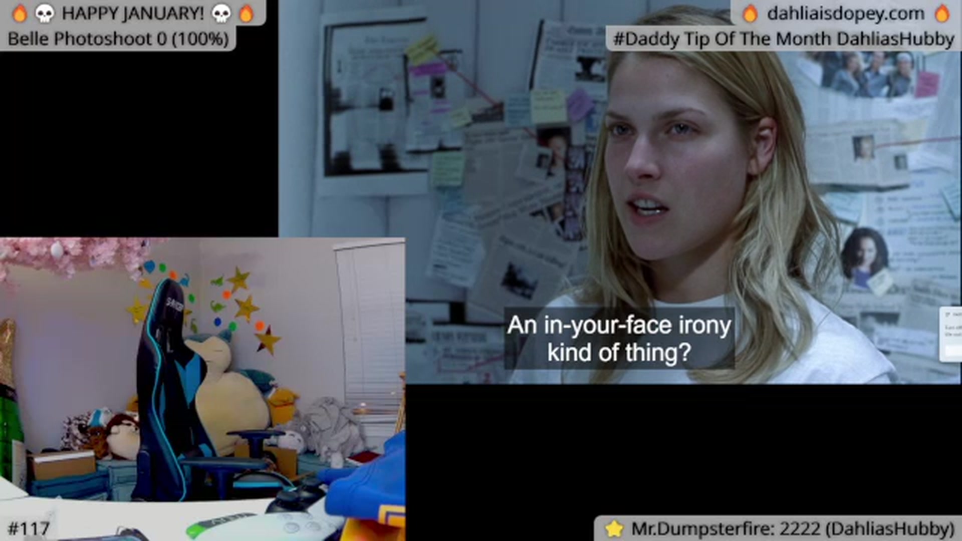 Gallery image thumbnail from DahliaIsDopey's myfreecams stream on, 01/03/2024, 04:02 image 4 of 20