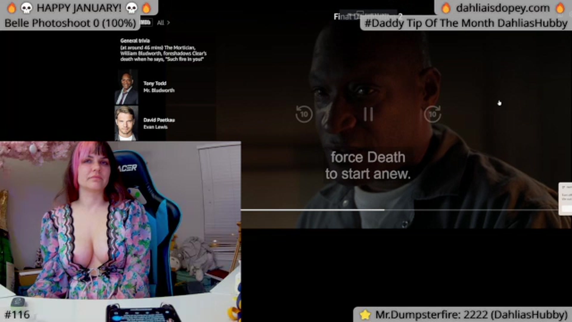 Gallery image thumbnail from DahliaIsDopey's myfreecams stream on, 01/03/2024, 04:02 image 11 of 20