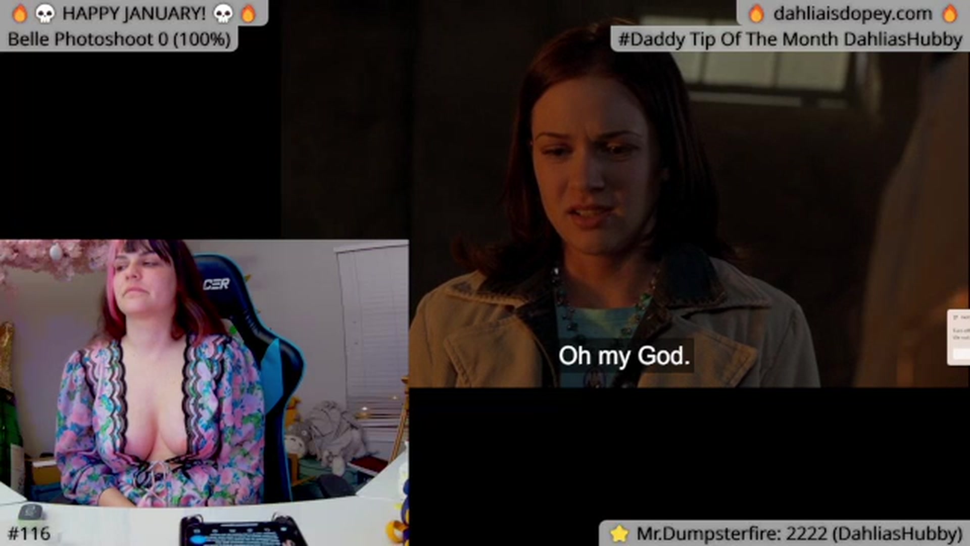 Gallery image thumbnail from DahliaIsDopey's myfreecams stream on, 01/03/2024, 04:02 image 10 of 20