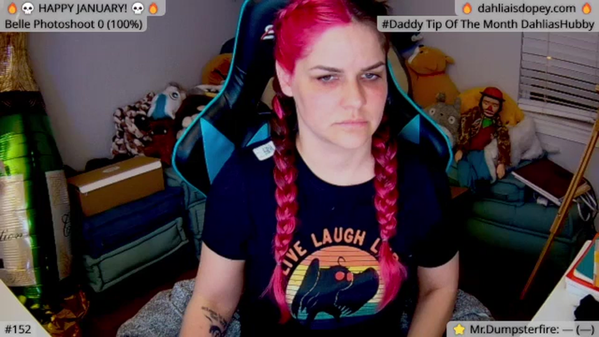 Gallery image thumbnail from DahliaIsDopey's myfreecams stream on, 01/06/2024, 04:15 image 1 of 20