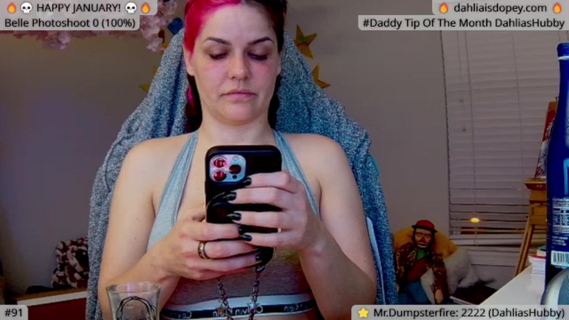 Gallery image thumbnail from DahliaIsDopey's myfreecams stream on, 01/06/2024, 04:15 image 14 of 20
