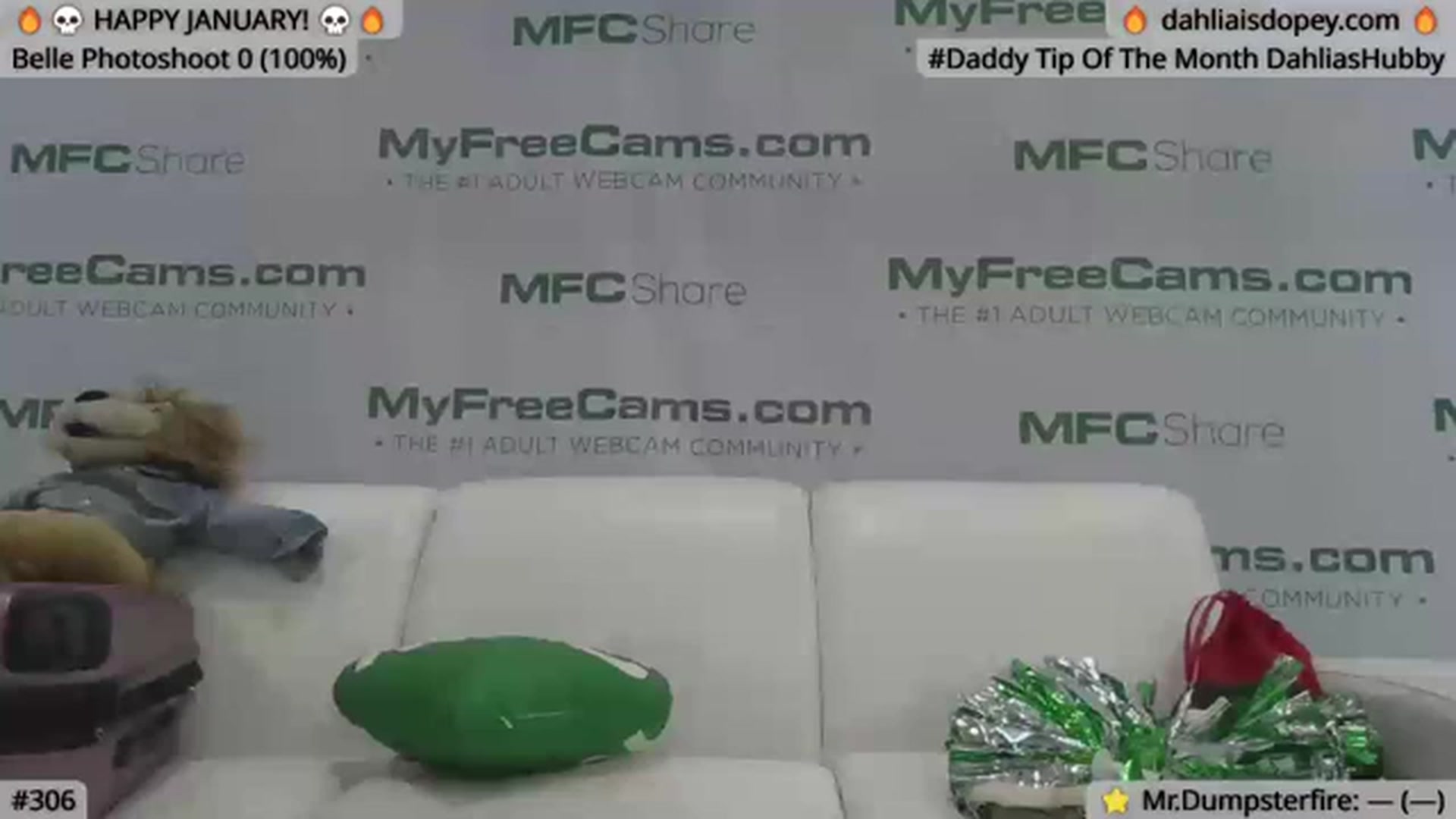 Gallery image thumbnail from DahliaIsDopey's myfreecams stream on, 01/25/2024, 22:41 image 1 of 20