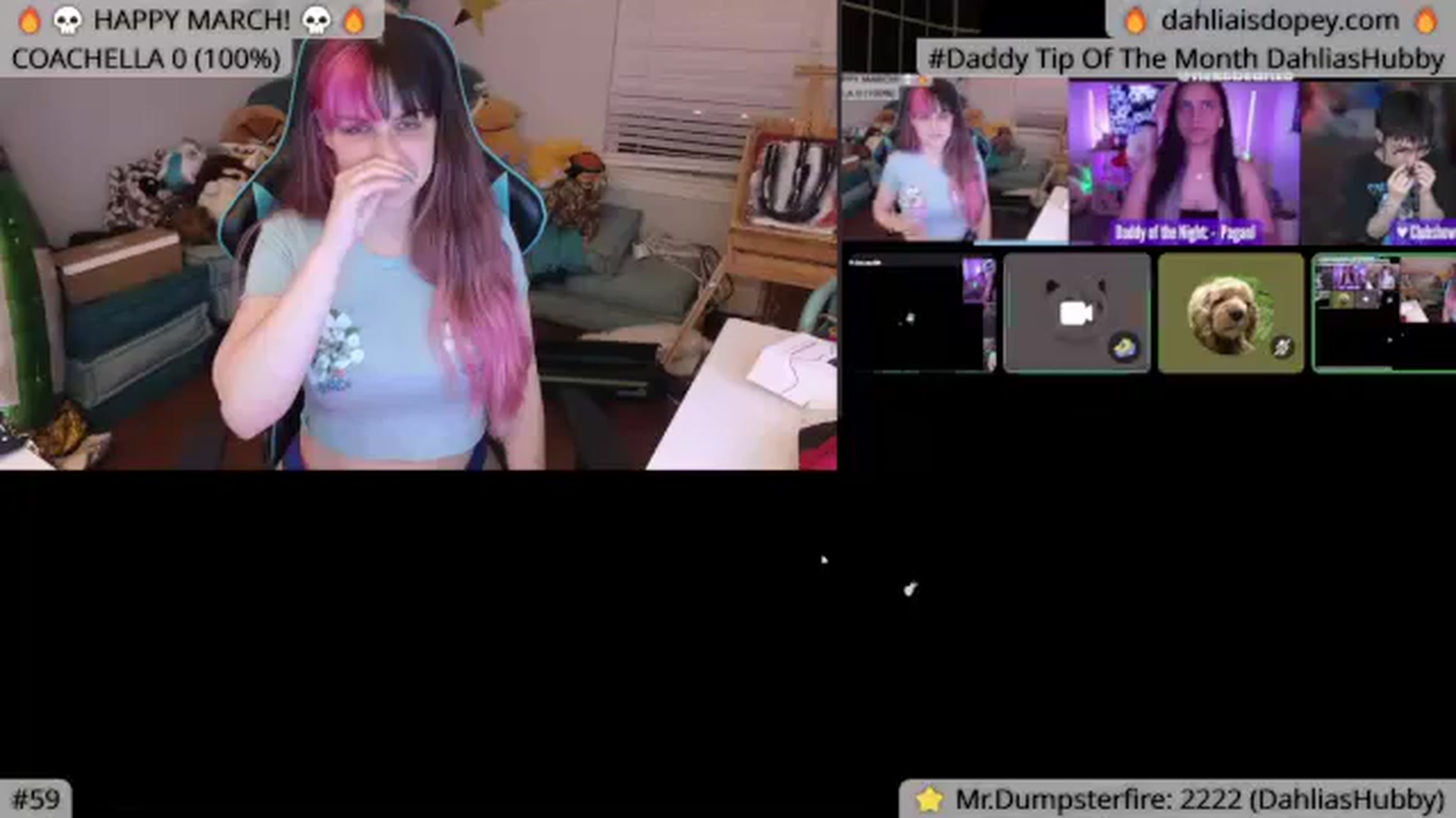 Gallery image thumbnail from DahliaIsDopey's myfreecams stream on, 05/09/2024, 05:29 image 6 of 20