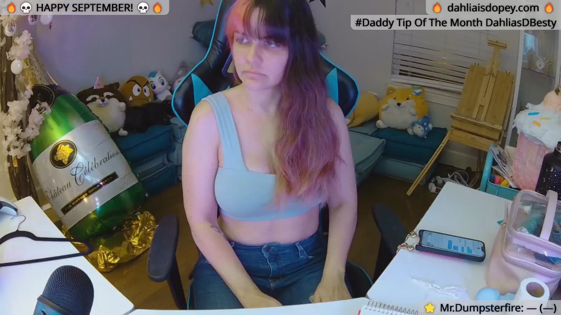 Gallery image thumbnail from DahliaIsDopey's myfreecams stream on, 09/10/2024, 04:09 image 1 of 20