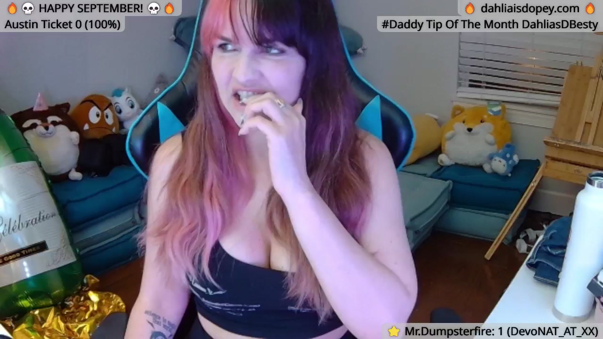 Gallery image thumbnail from DahliaIsDopey's myfreecams stream on, 09/11/2024, 04:43 image 2 of 20