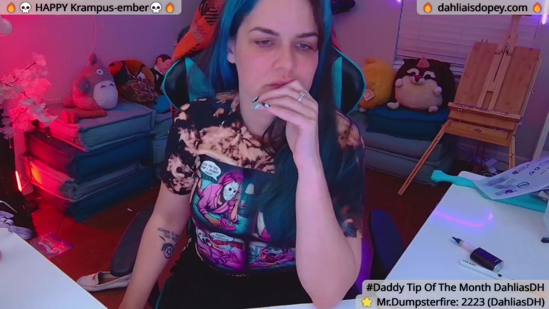 Gallery image thumbnail from DahliaIsDopey's myfreecams stream on, 12/10/2024, 03:25 image 5 of 20