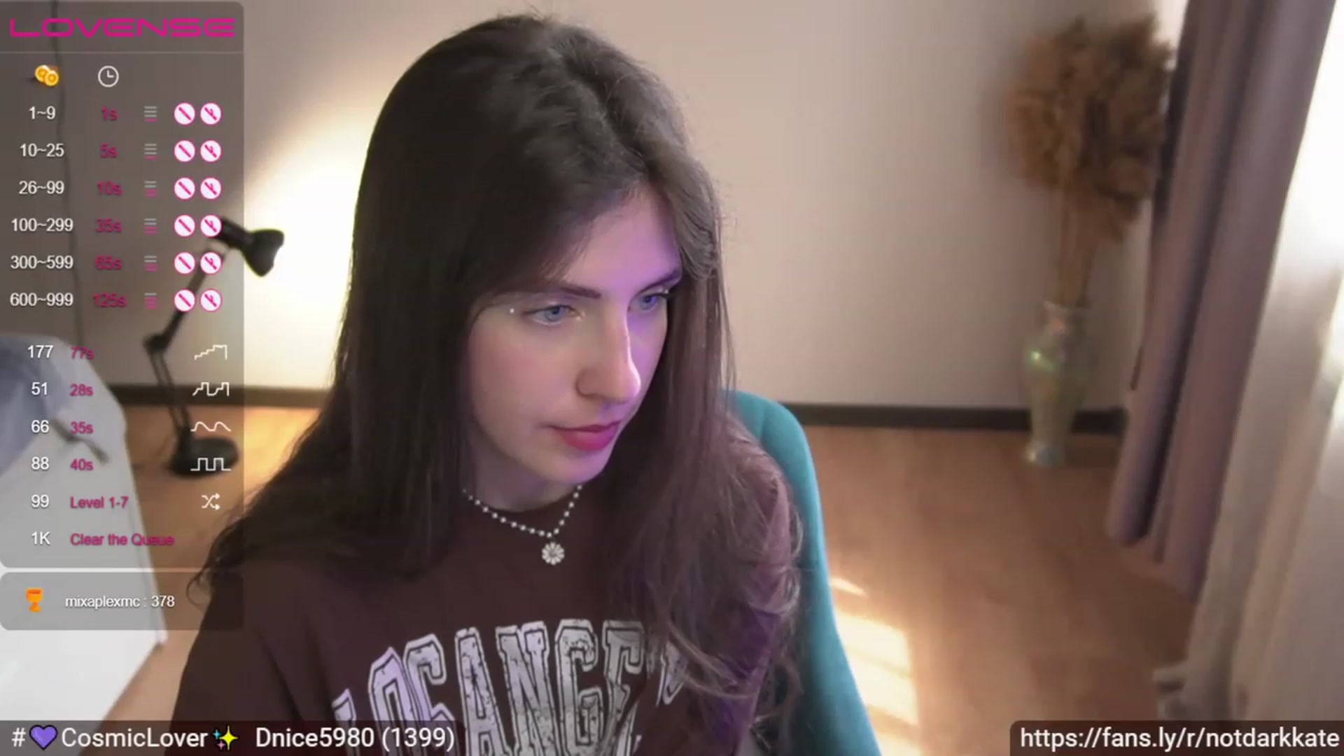 Gallery image thumbnail from DarkKate's myfreecams stream on, 06/14/2023, 09:13 image 12 of 20