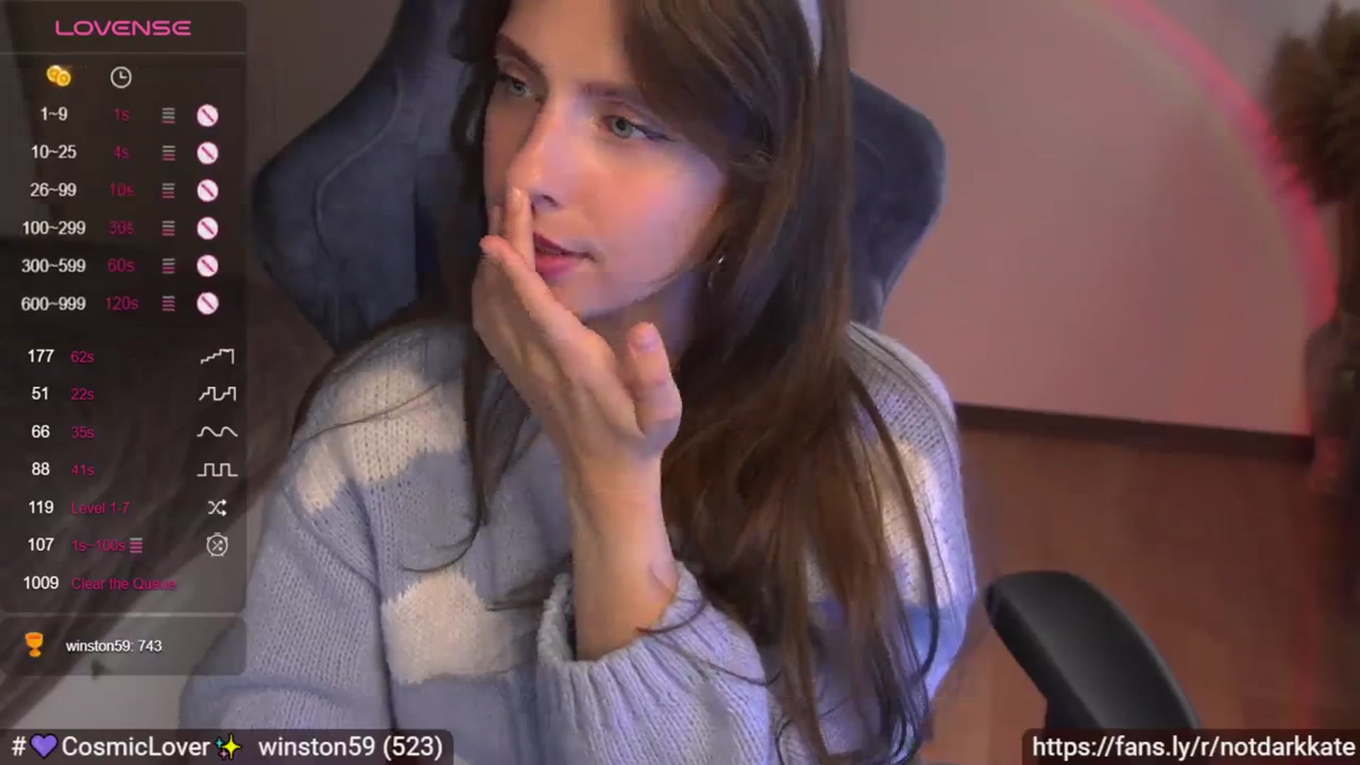 Gallery image thumbnail from DarkKate's myfreecams stream on, 09/06/2023, 07:55 image 16 of 20