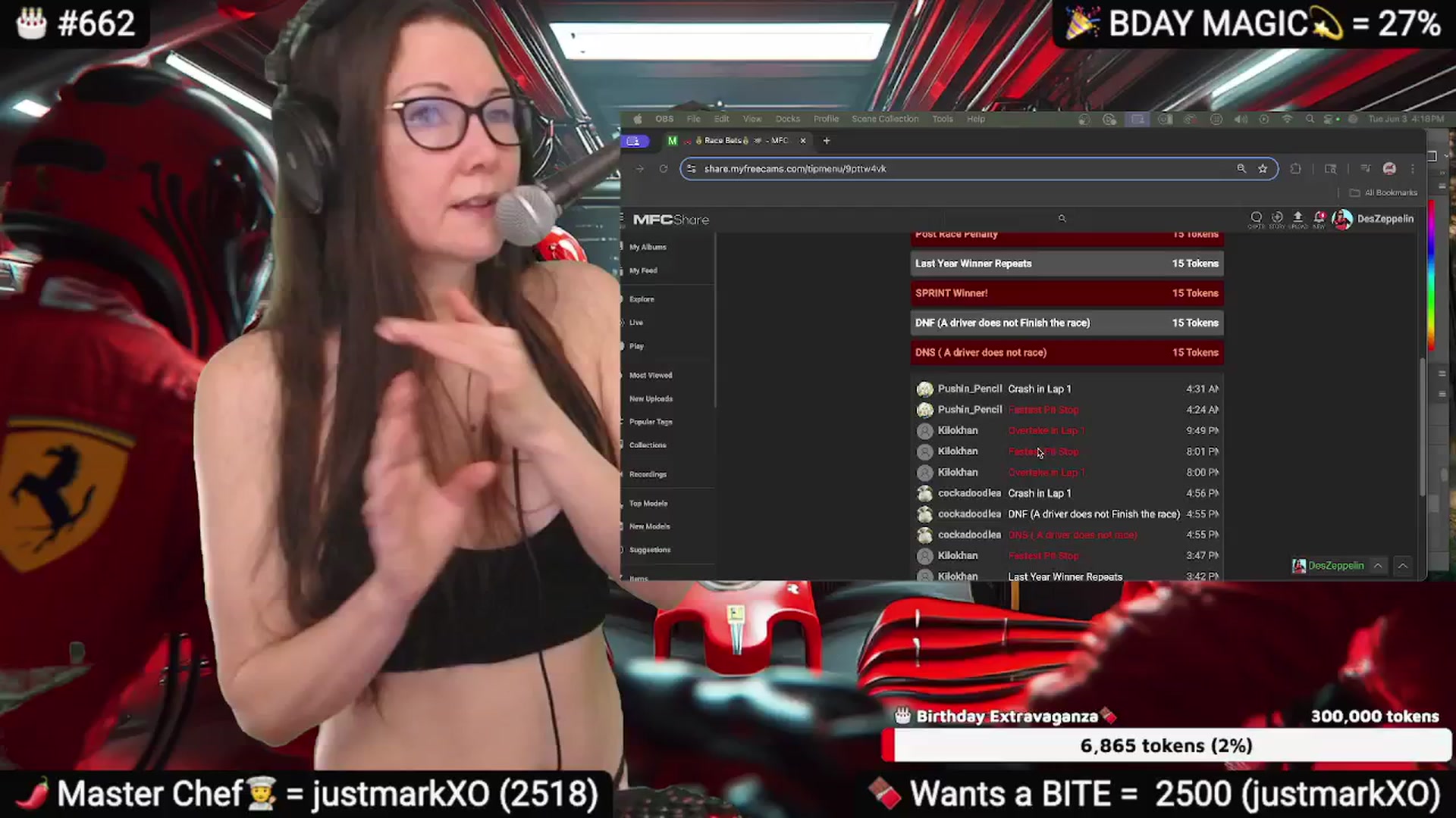 Gallery image thumbnail from DesZeppelin's myfreecams stream on, 06/04/2025, 24:03 image 6 of 20