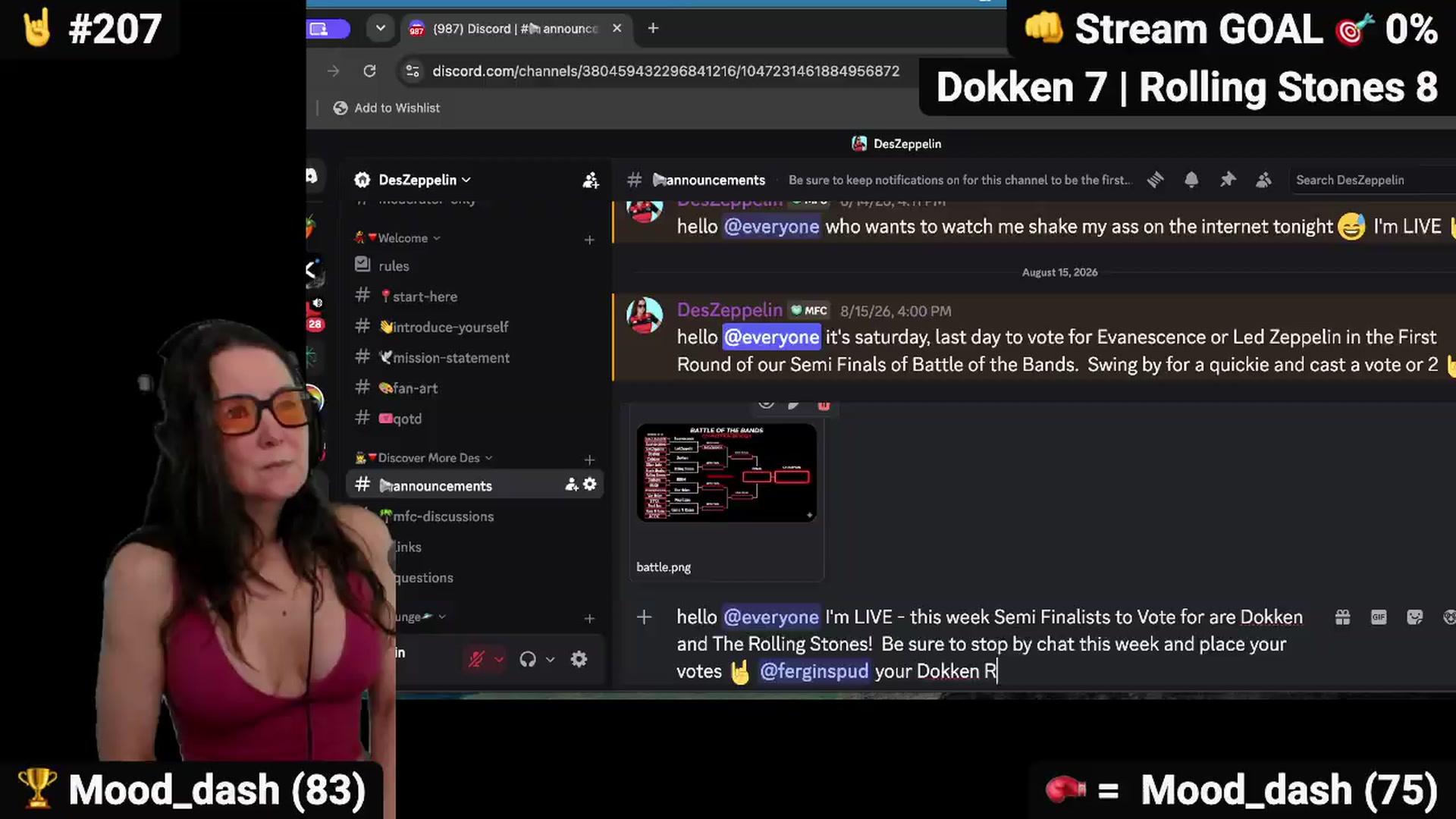 Gallery image thumbnail from DesZeppelin's myfreecams stream on, 08/19/2026, 24:01 image 4 of 20