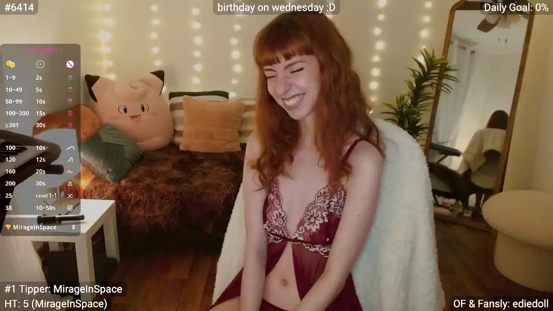 Gallery image thumbnail from EdieDoll's myfreecams stream on, 02/25/2025, 05:54 image 4 of 20