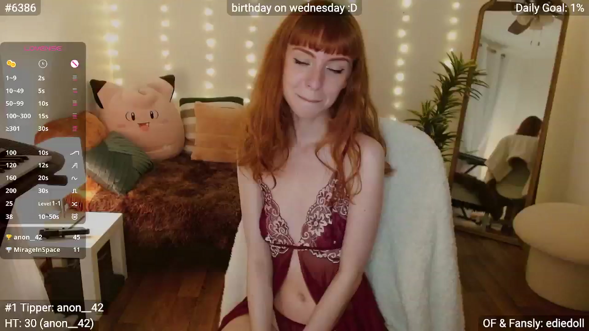 Gallery image thumbnail from EdieDoll's myfreecams stream on, 02/25/2025, 05:54 image 8 of 20