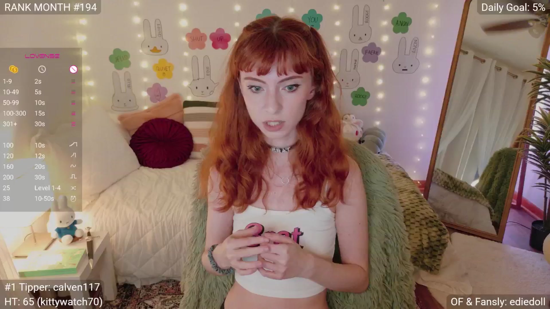 Gallery image thumbnail from EdieDoll's myfreecams stream on, 05/31/2025, 06:54 image 6 of 20