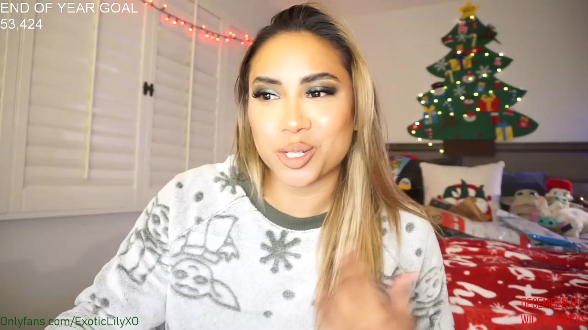 Gallery image thumbnail from ExoticLilyXO's myfreecams stream on, 12/24/2022, 04:02 image 4 of 20