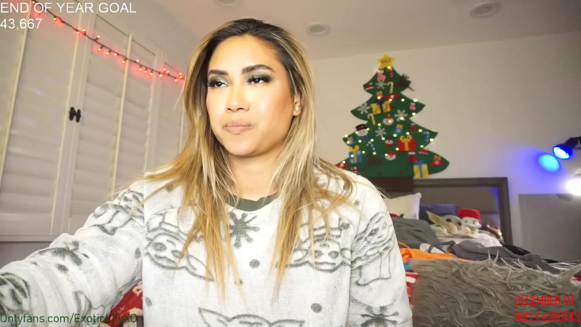 Gallery image thumbnail from ExoticLilyXO's myfreecams stream on, 12/24/2022, 04:31 image 14 of 20