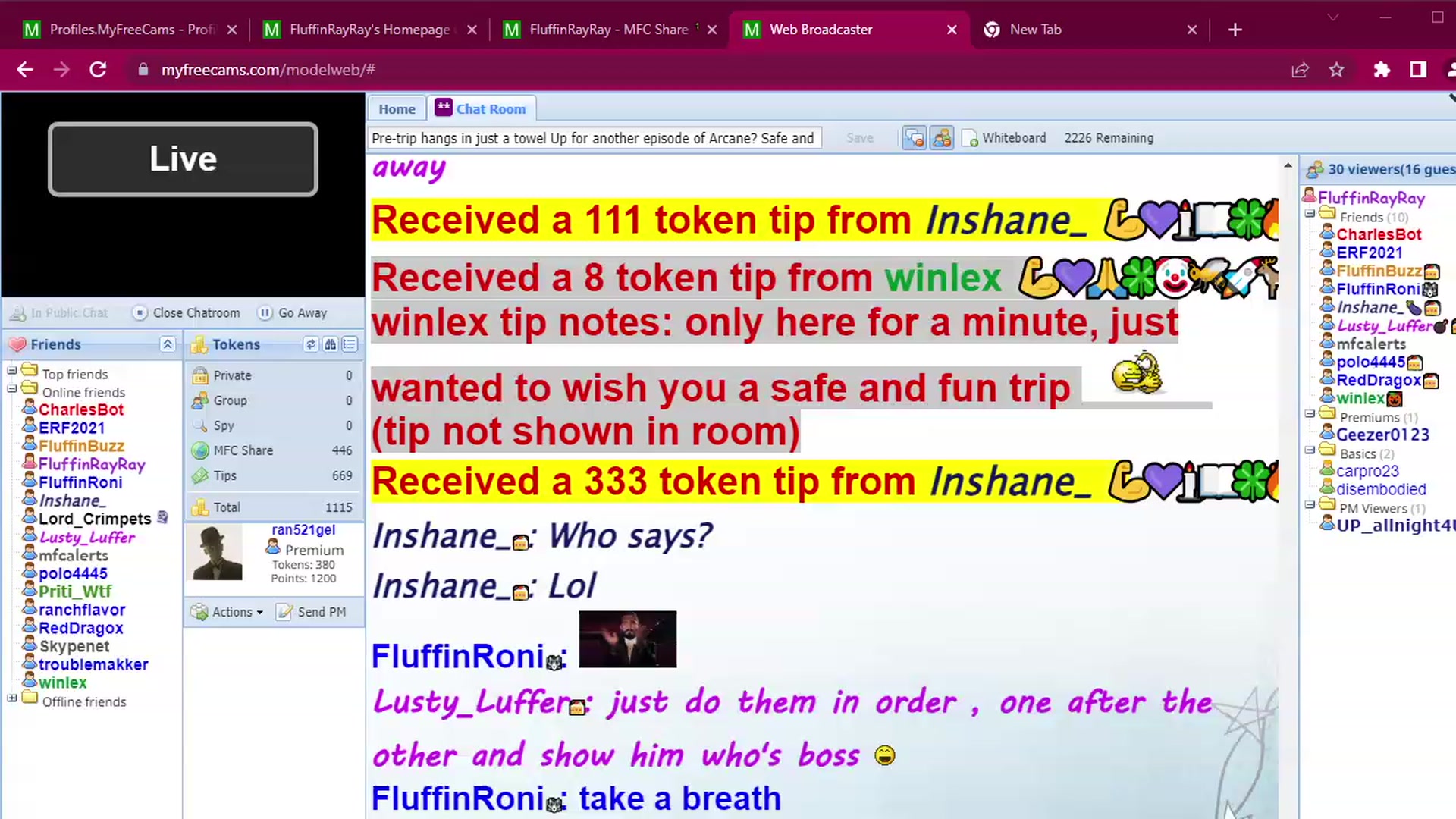 Gallery image thumbnail from FluffinRayRay's myfreecams stream on, 06/26/2023, 24:50 image 11 of 20
