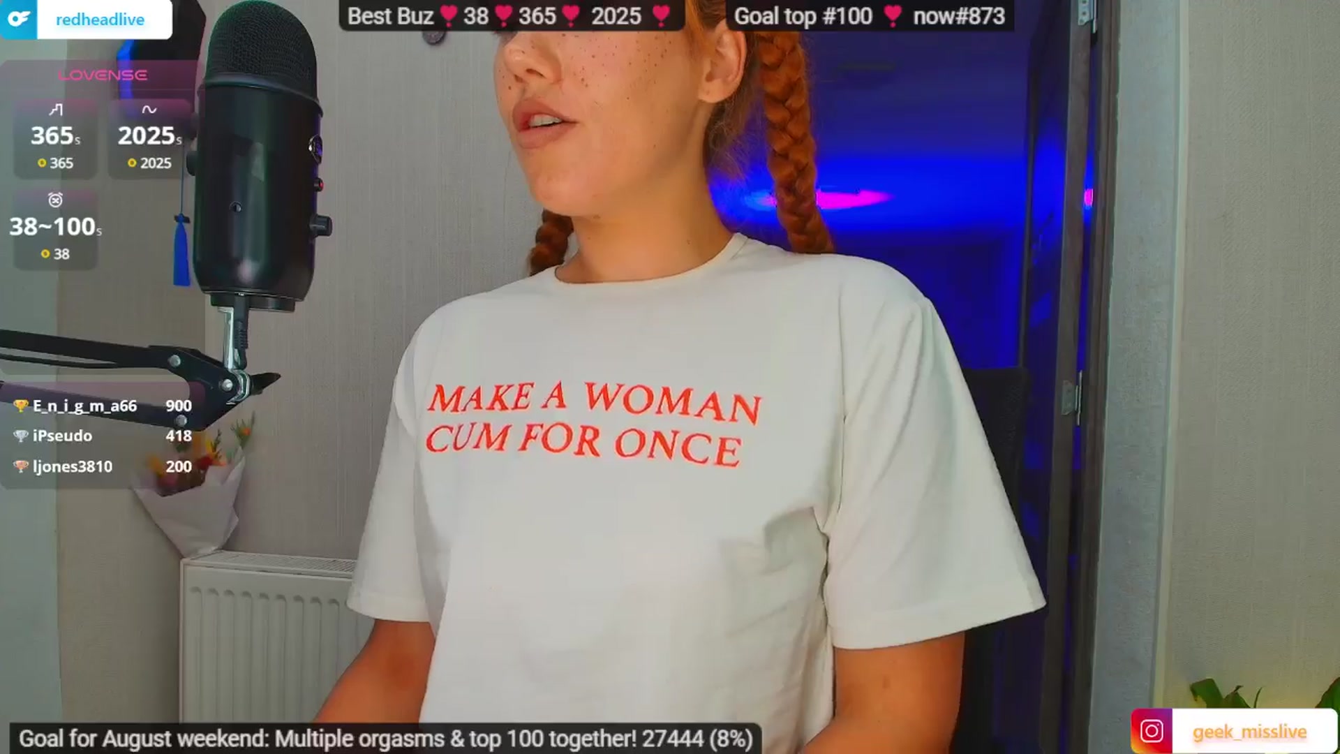 Gallery image thumbnail from Geek_MISS's myfreecams stream on, 08/02/2025, 07:37 image 13 of 20
