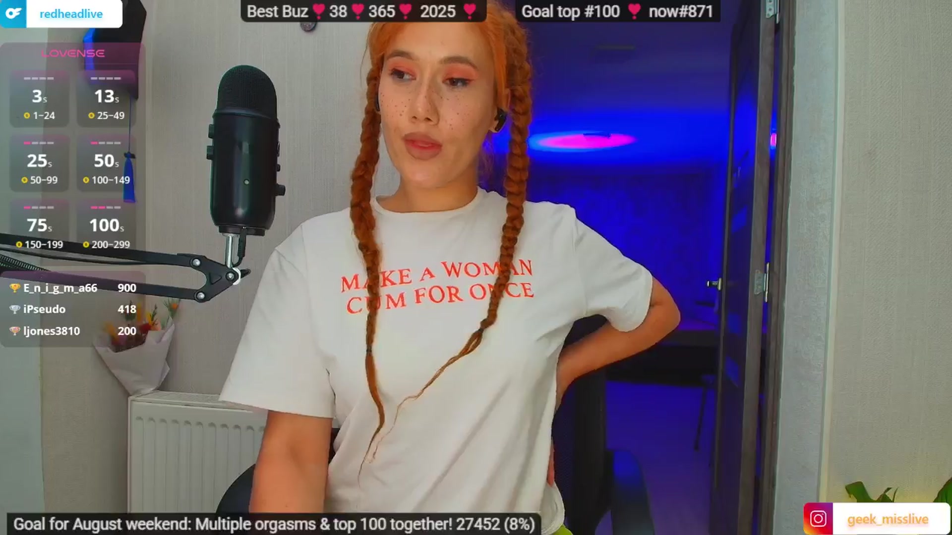 Gallery image thumbnail from Geek_MISS's myfreecams stream on, 08/02/2025, 07:37 image 12 of 20