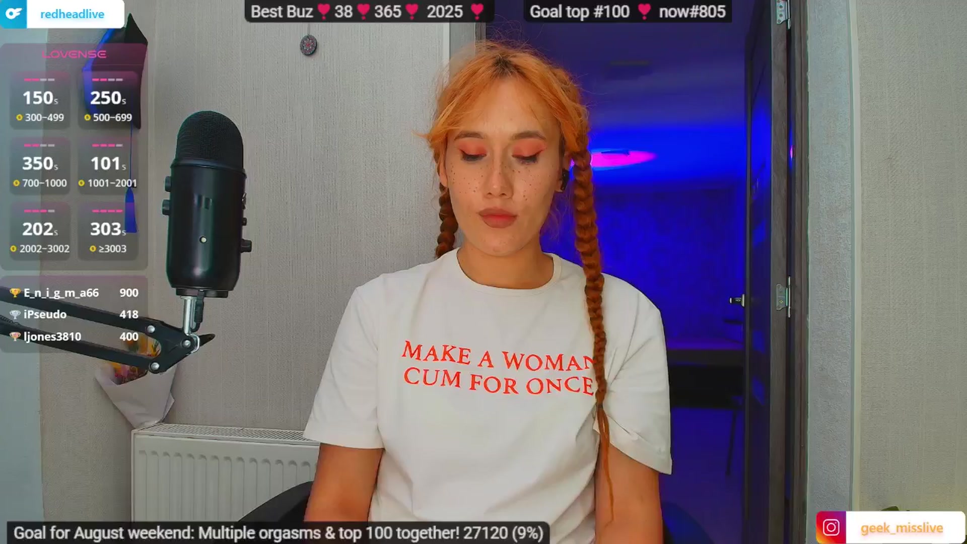 Gallery image thumbnail from Geek_MISS's myfreecams stream on, 08/02/2025, 08:35 image 1 of 20