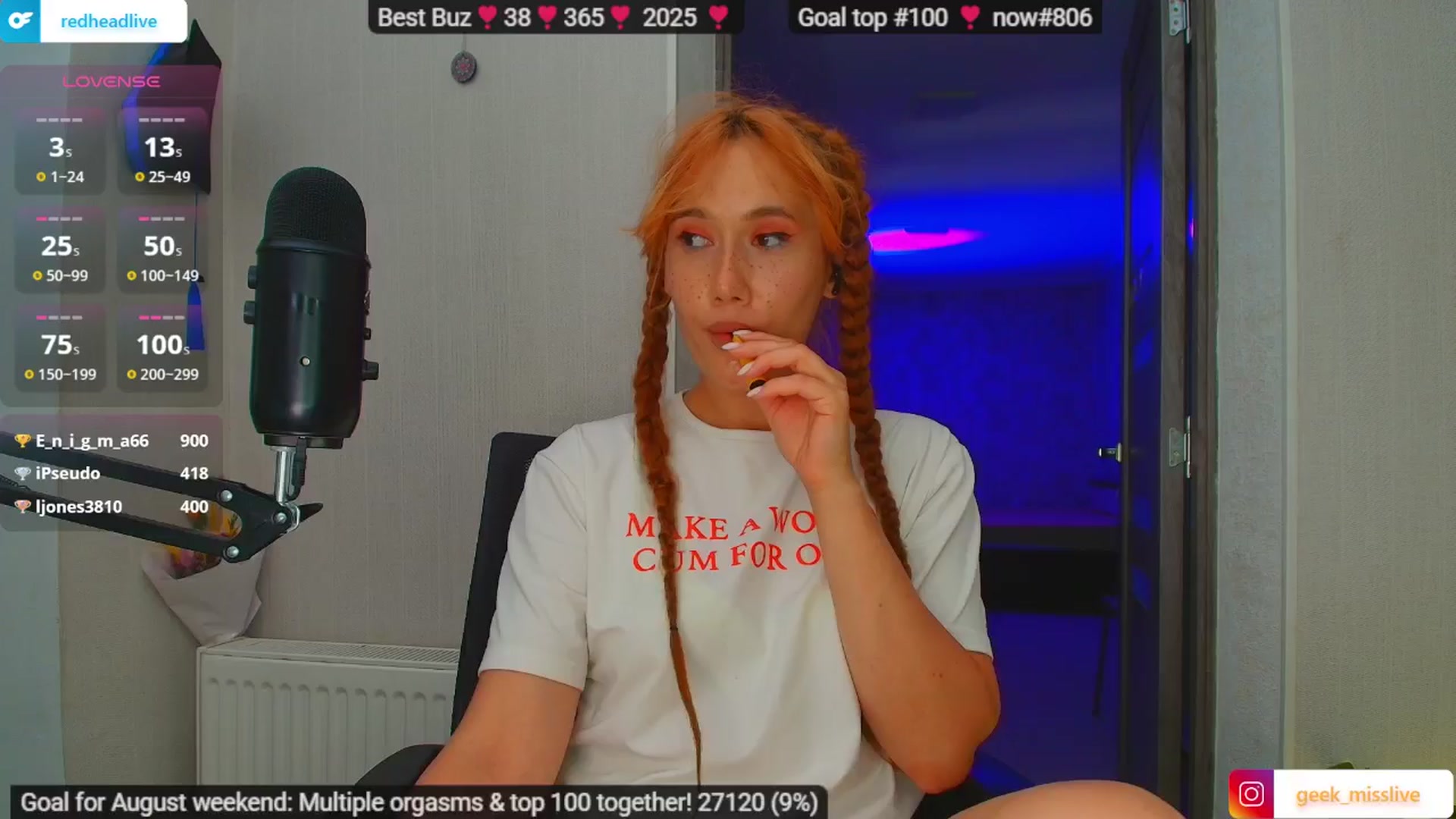 Gallery image thumbnail from Geek_MISS's myfreecams stream on, 08/02/2025, 08:35 image 6 of 20