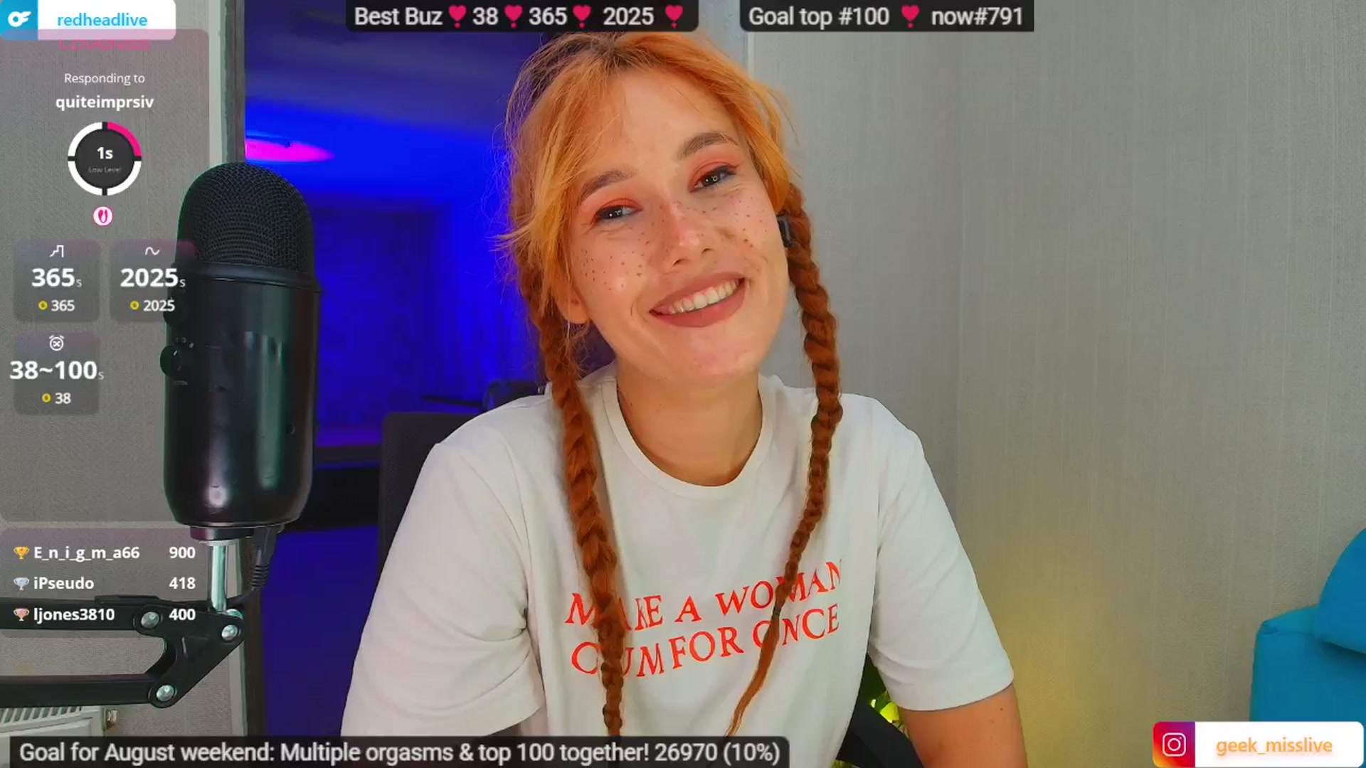 Gallery image thumbnail from Geek_MISS's myfreecams stream on, 08/02/2025, 08:35 image 16 of 20