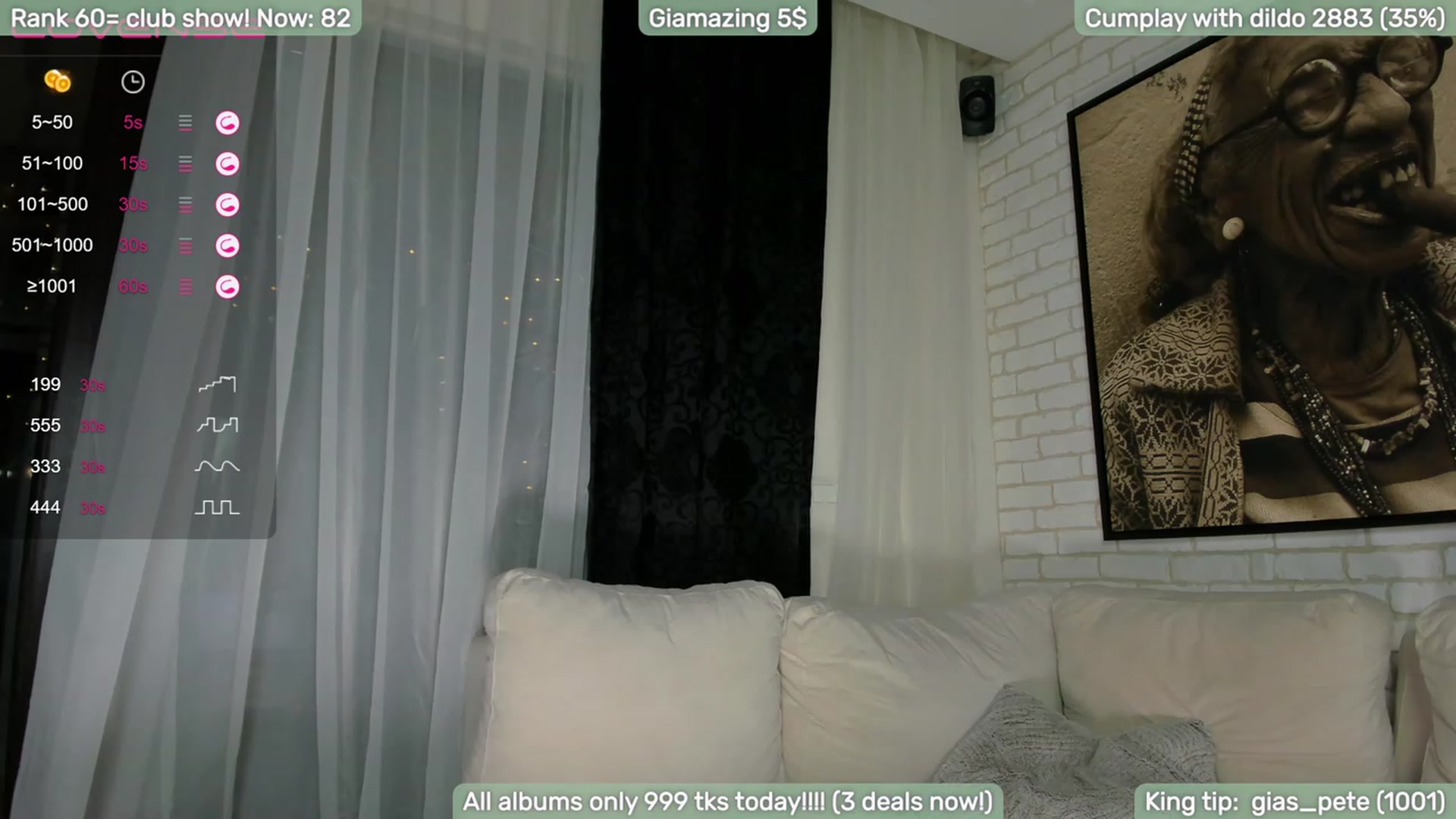 Gallery image thumbnail from GiaMazing's myfreecams stream on, 02/08/2023, 03:03 image 13 of 20