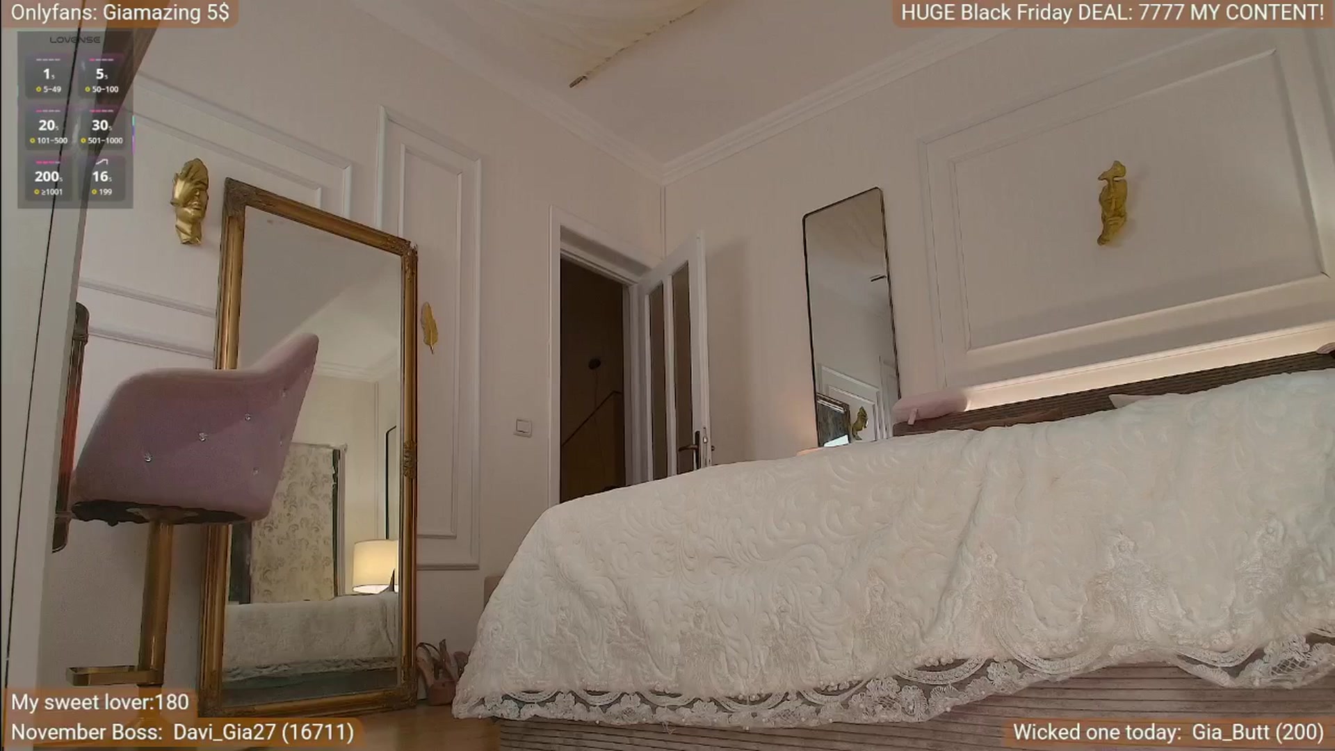 Gallery image thumbnail from GiaMazing's myfreecams stream on, 11/30/2025, 21:33 image 9 of 20