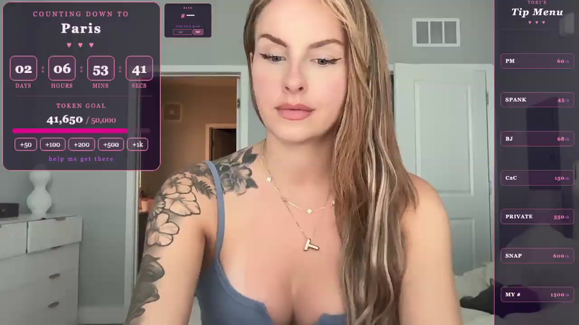 Gallery image thumbnail from GoddessTatiRae's myfreecams stream on, 05/22/2026, 22:09 image 7 of 20