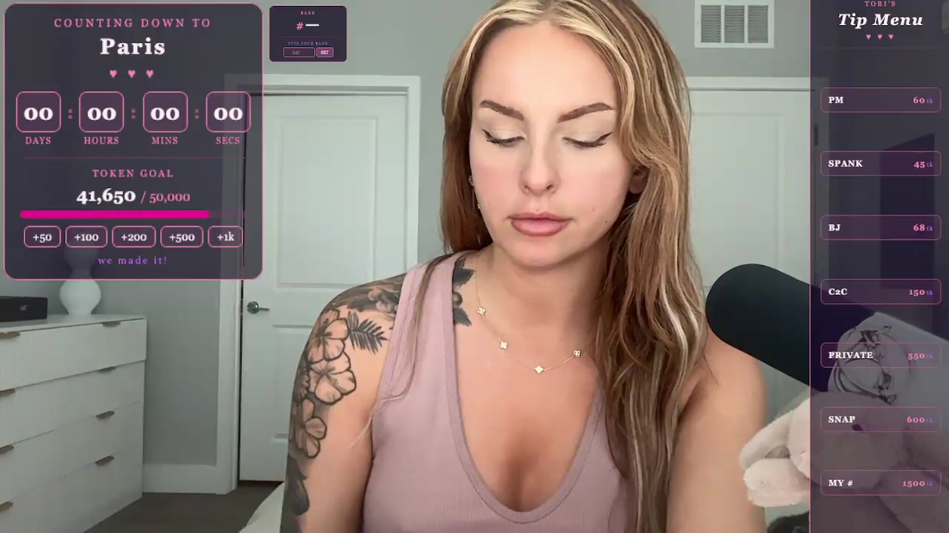 Gallery image thumbnail from GoddessTatiRae's myfreecams stream on, 05/25/2026, 21:01 image 18 of 20