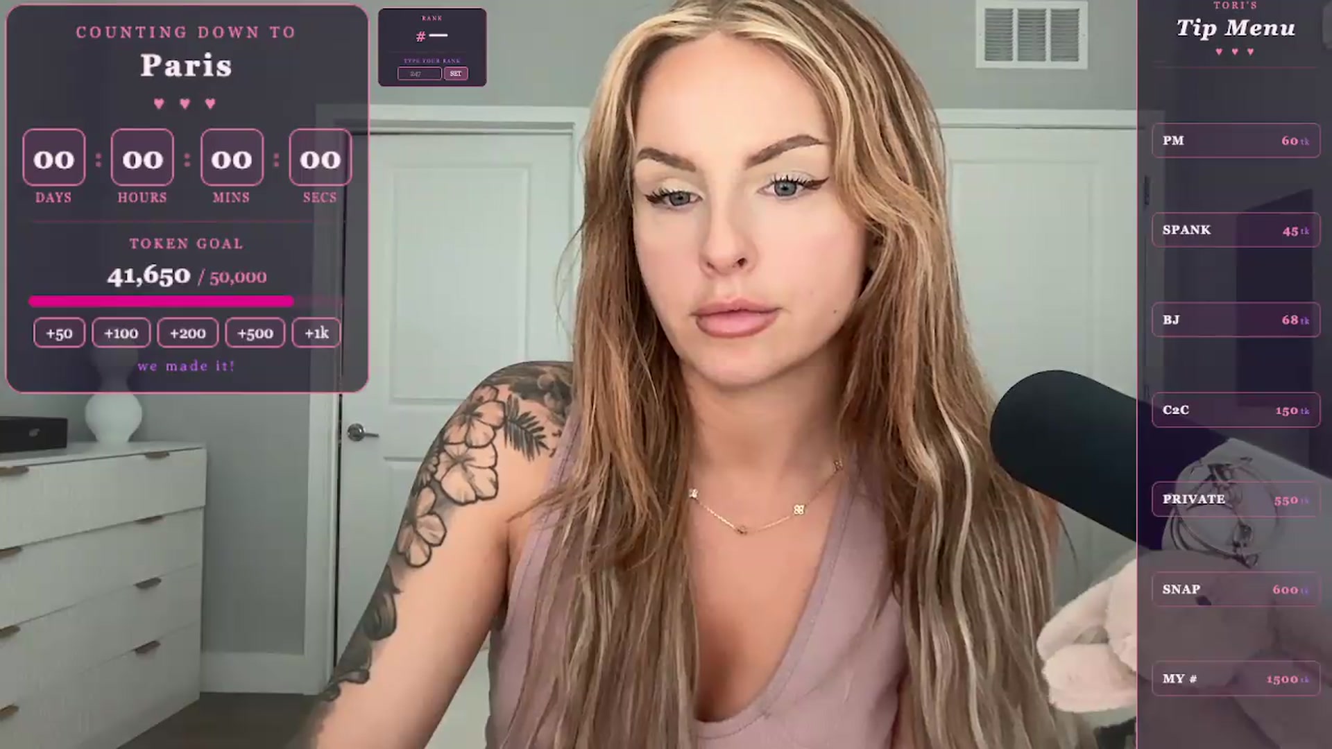 Gallery image thumbnail from GoddessTatiRae's myfreecams stream on, 05/25/2026, 21:01 image 17 of 20