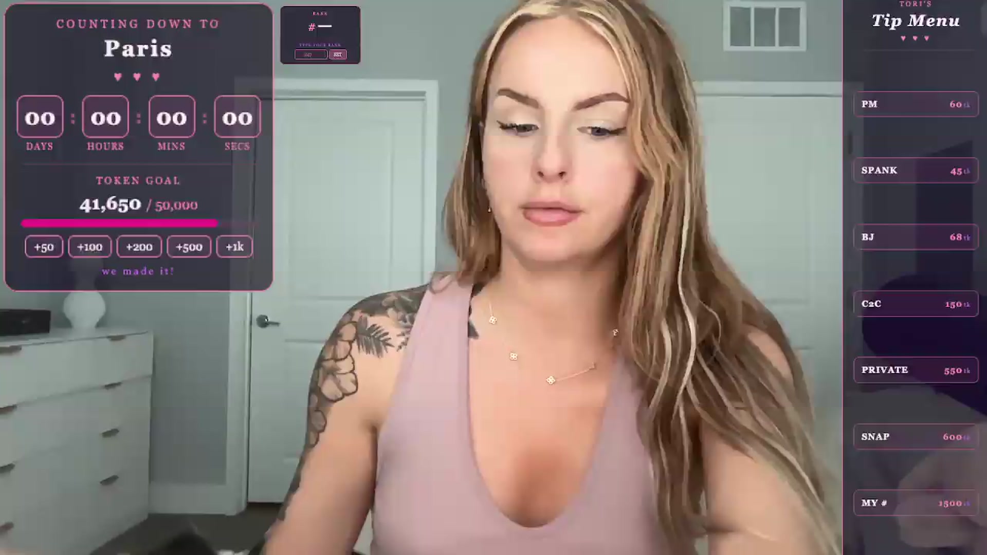 Gallery image thumbnail from GoddessTatiRae's myfreecams stream on, 05/25/2026, 21:01 image 2 of 20
