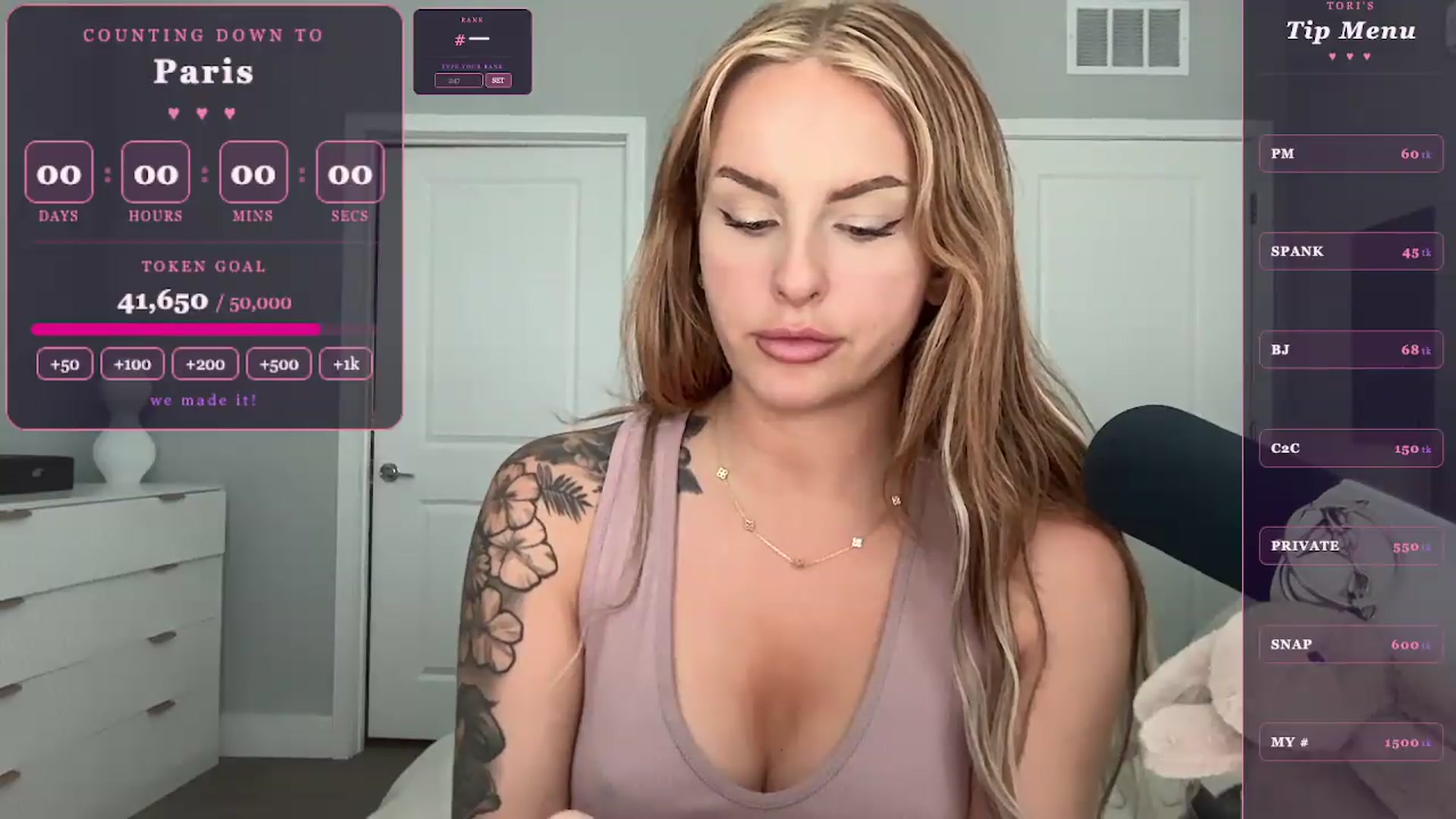 Gallery image thumbnail from GoddessTatiRae's myfreecams stream on, 05/25/2026, 21:01 image 20 of 20