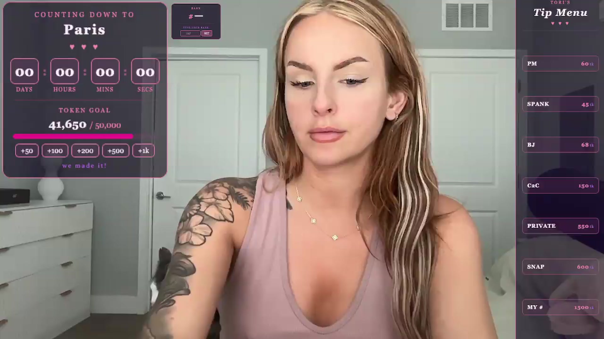 Gallery image thumbnail from GoddessTatiRae's myfreecams stream on, 05/25/2026, 21:01 image 3 of 20