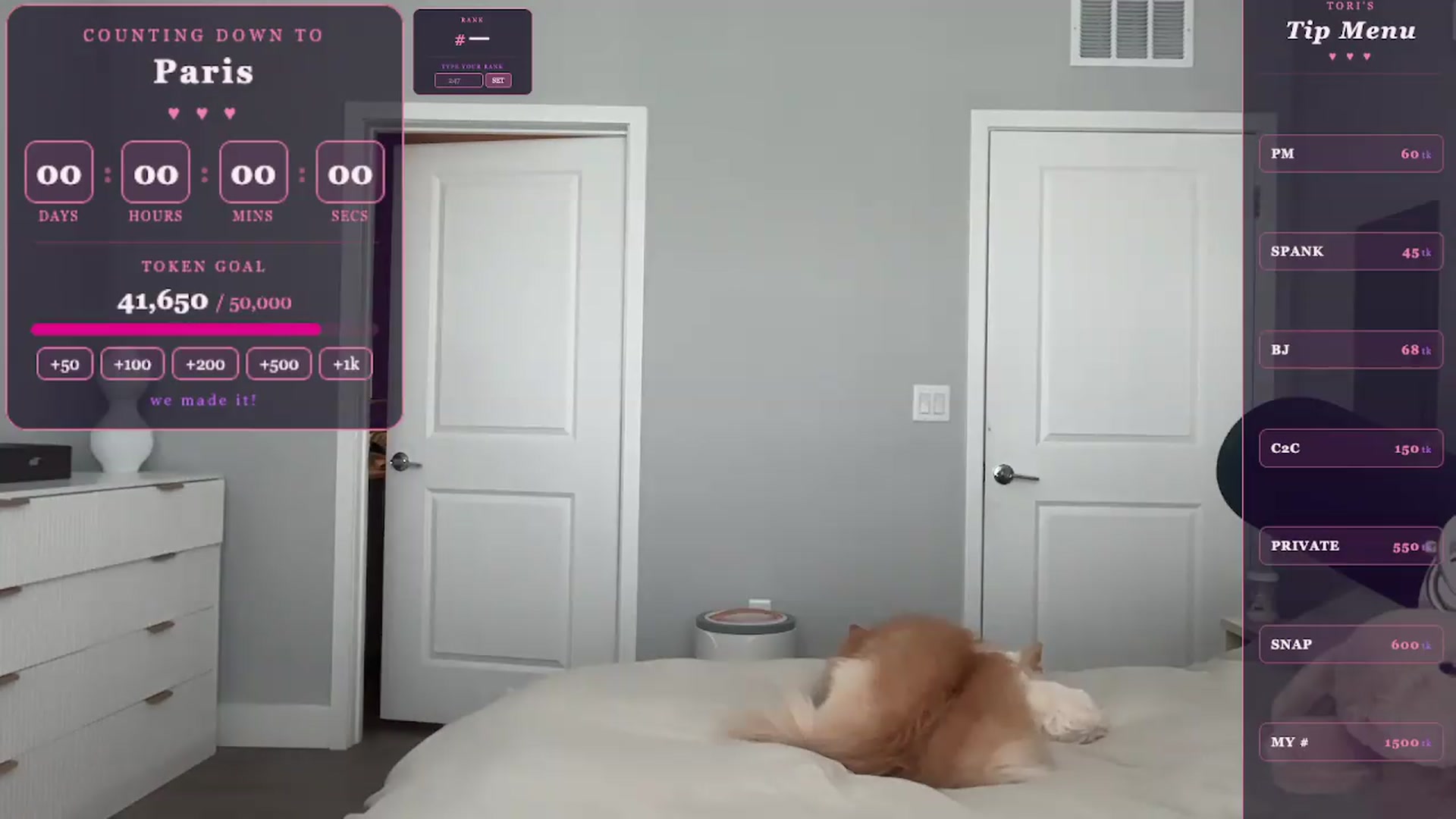 Gallery image thumbnail from GoddessTatiRae's myfreecams stream on, 05/26/2026, 17:34 image 5 of 20
