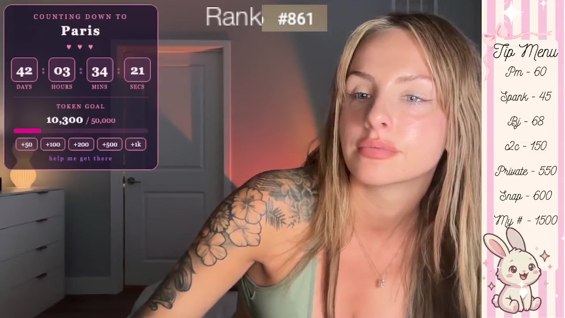 Gallery image thumbnail from GodessTatiRae's myfreecams stream on, 04/13/2026, 24:44 image 9 of 20