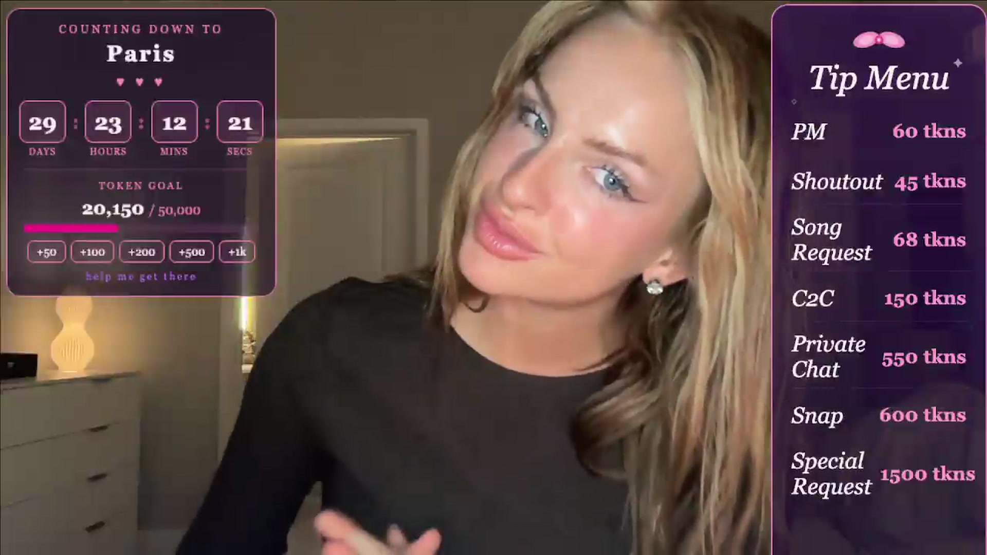 Gallery image thumbnail from GodessTatiRae's myfreecams stream on, 04/25/2026, 04:49 image 20 of 20