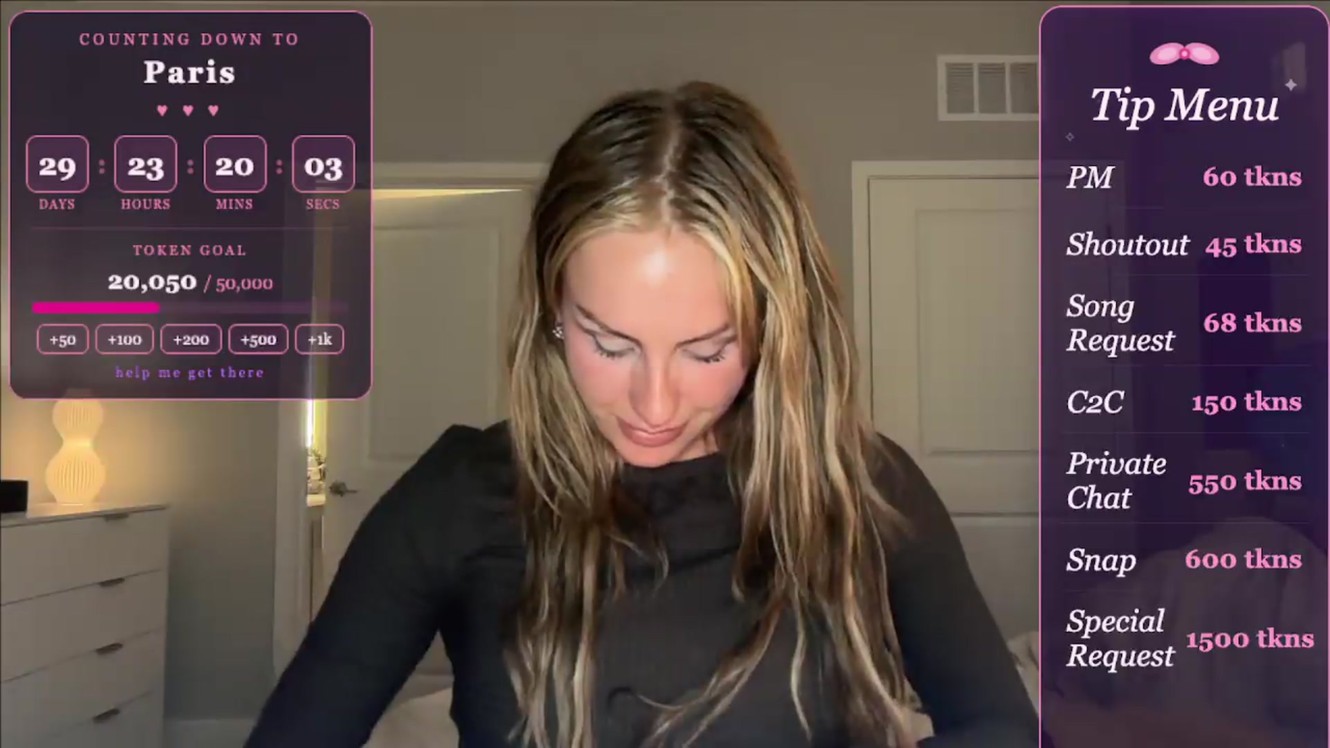 Gallery image thumbnail from GodessTatiRae's myfreecams stream on, 04/25/2026, 04:49 image 9 of 20