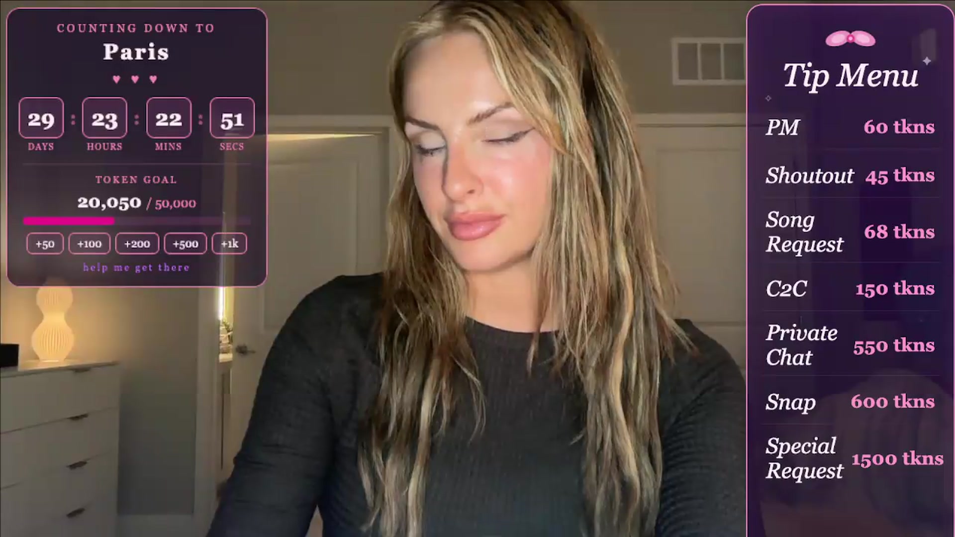 Gallery image thumbnail from GodessTatiRae's myfreecams stream on, 04/25/2026, 04:49 image 5 of 20