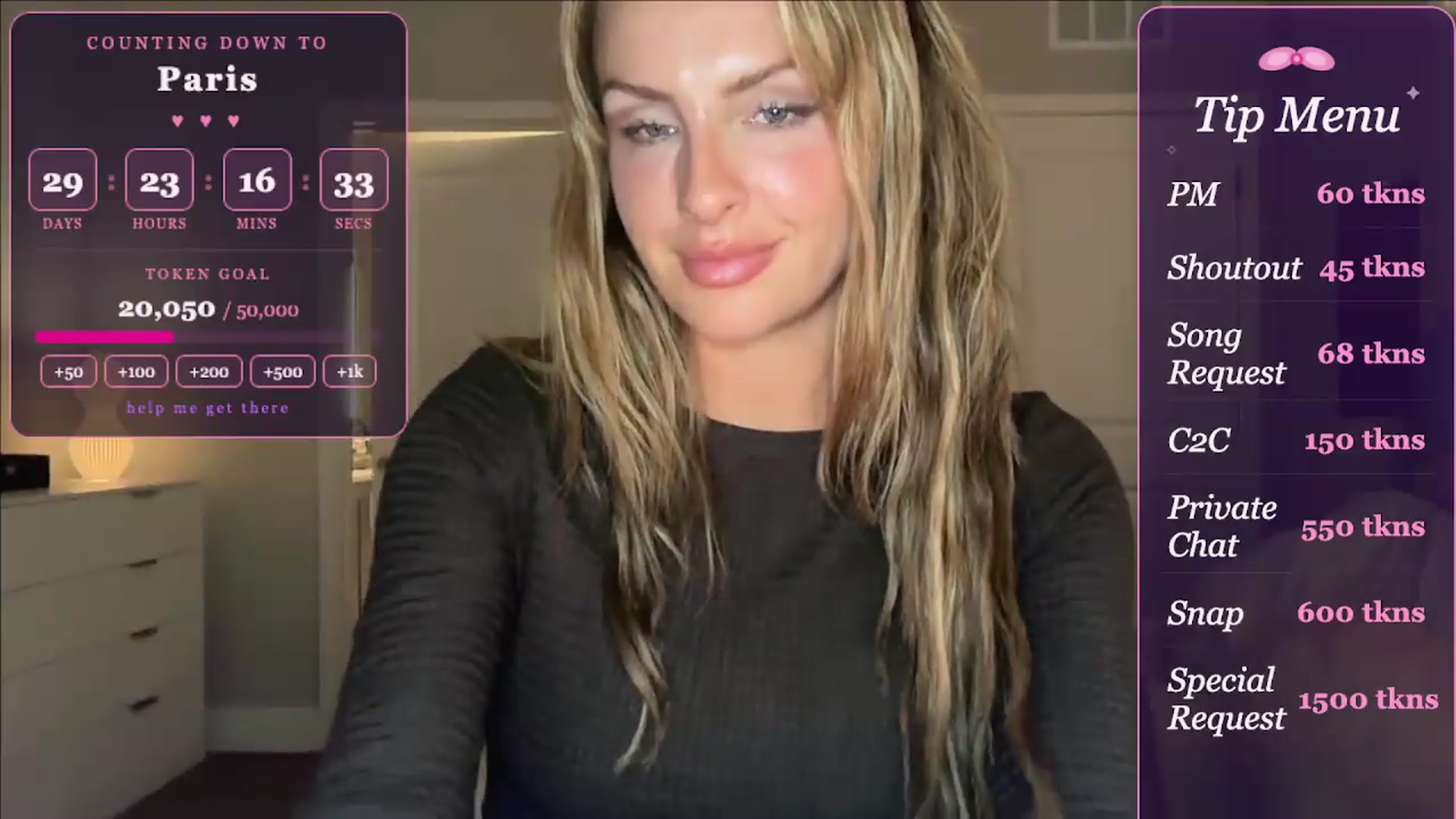 Gallery image thumbnail from GodessTatiRae's myfreecams stream on, 04/25/2026, 04:49 image 14 of 20