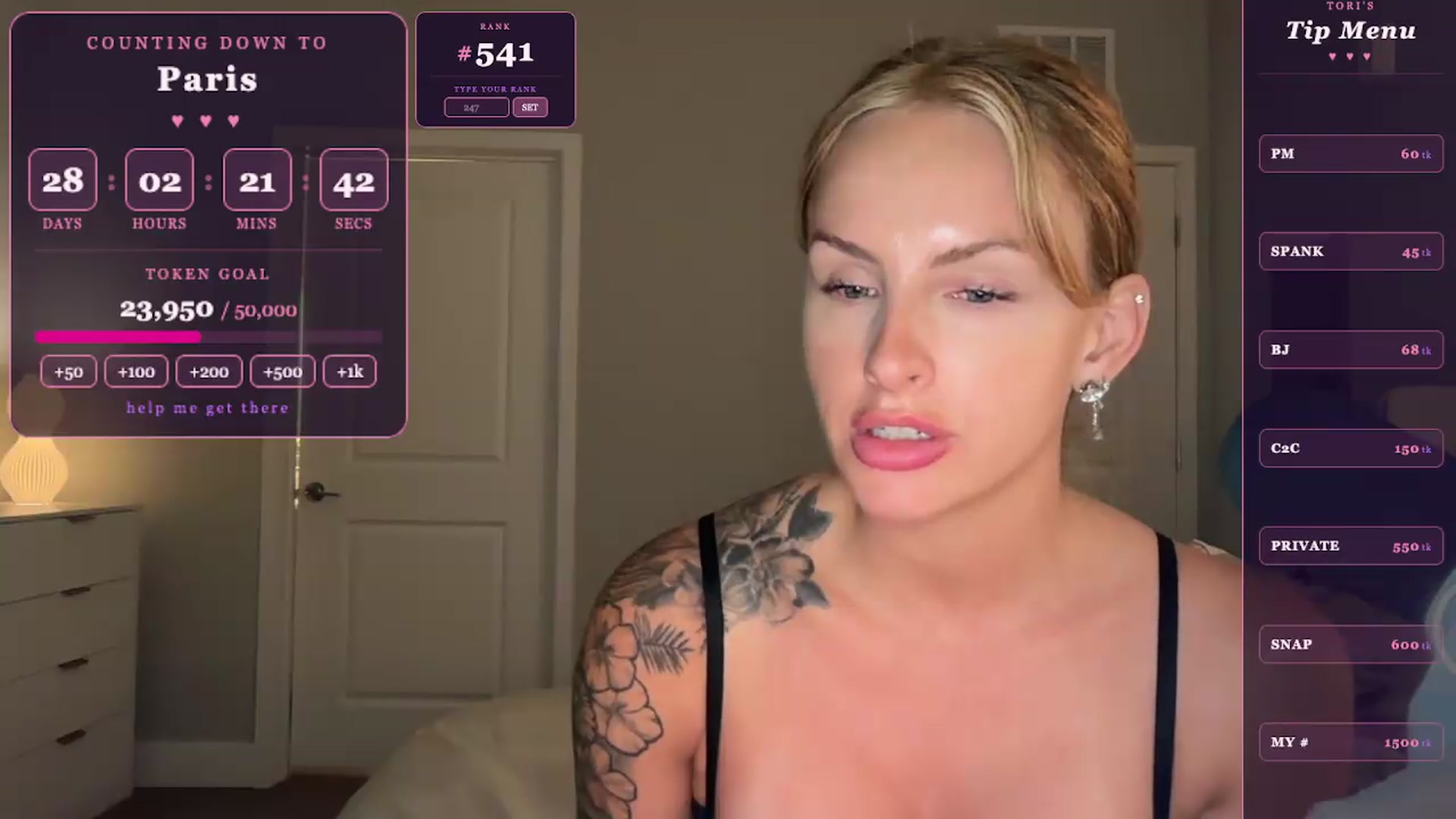 Gallery image thumbnail from GodessTatiRae's myfreecams stream on, 04/27/2026, 02:21 image 9 of 20