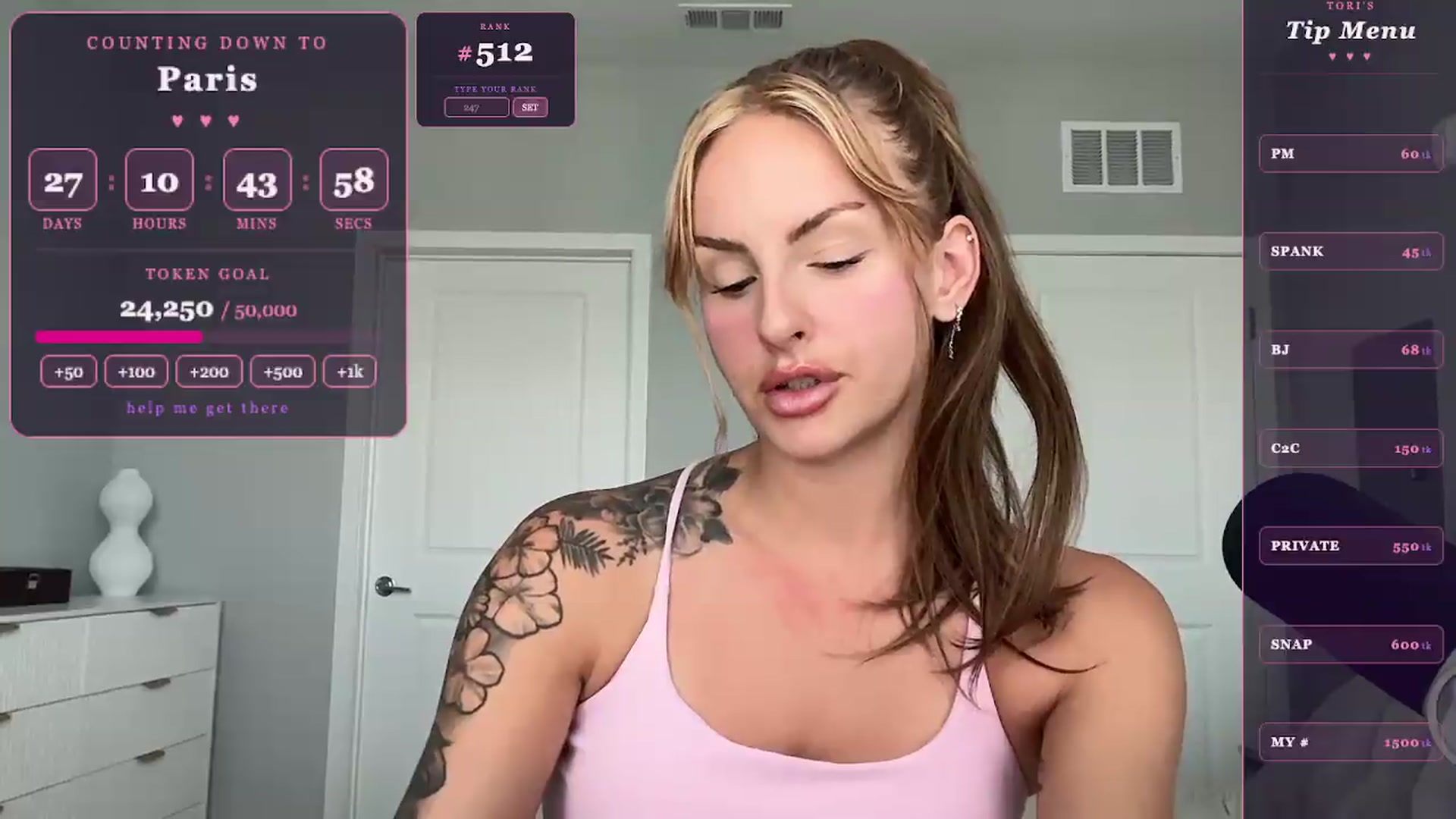 Gallery image thumbnail from GodessTatiRae's myfreecams stream on, 04/27/2026, 18:22 image 6 of 20