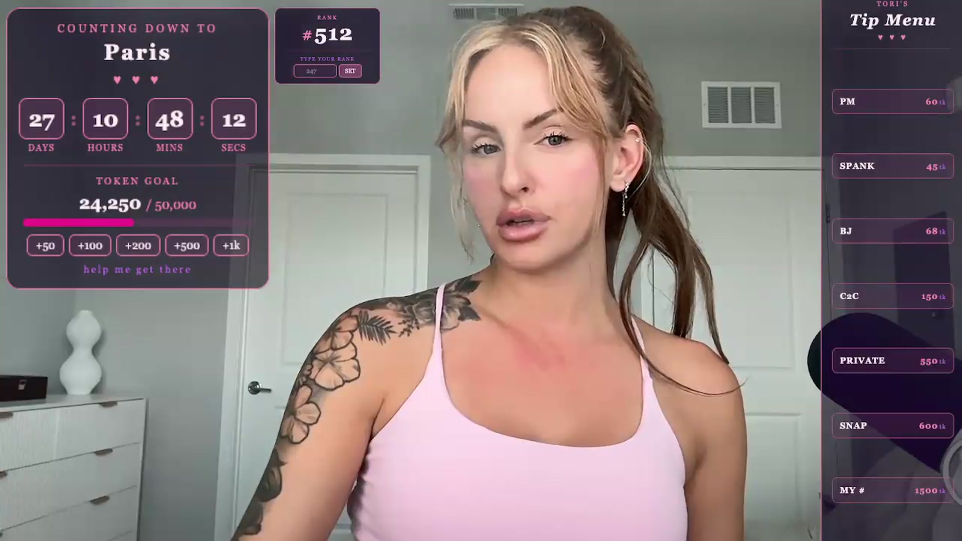 Gallery image thumbnail from GodessTatiRae's myfreecams stream on, 04/27/2026, 18:22 image 5 of 20