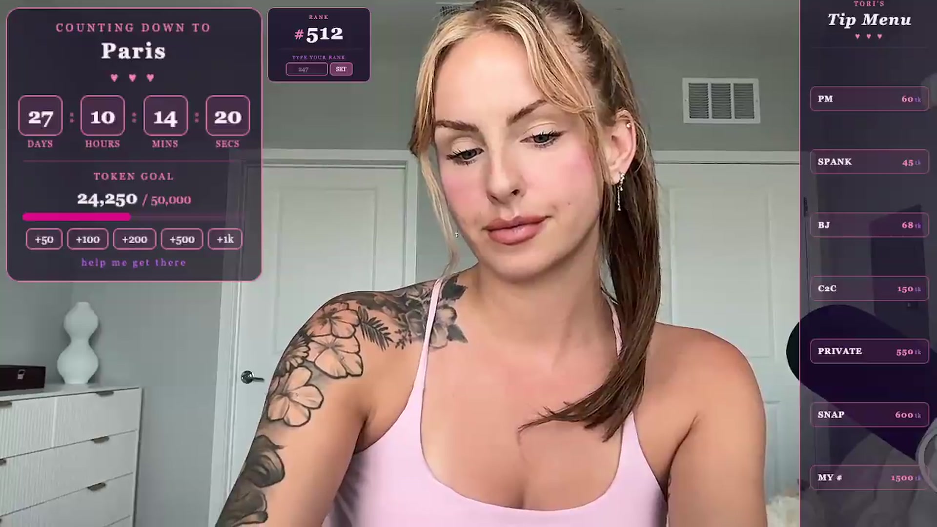 Gallery image thumbnail from GodessTatiRae's myfreecams stream on, 04/27/2026, 18:22 image 13 of 20